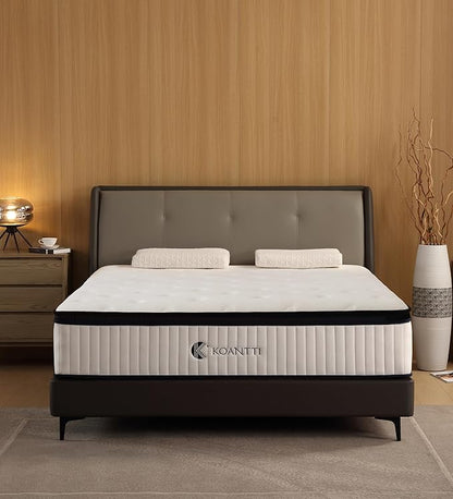 Full Size Mattresses,10 Inch Hybrid Full Mattress in a Box with Memory Foam & Individual Pocket Spring for Edge Support,Pressure Relief,Medium Firm White Full Mattress,CertiPUR-US.