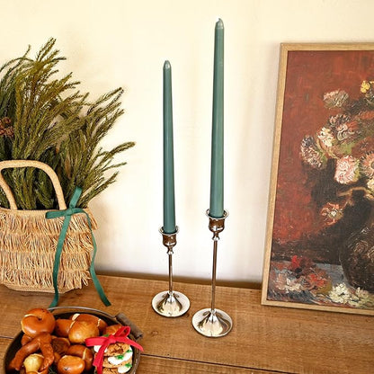 Candlestick Holders Silver, 12 Packs Taper Candle Holder for Candlesticks, Candle Sticks Holder Decor for Home Decor