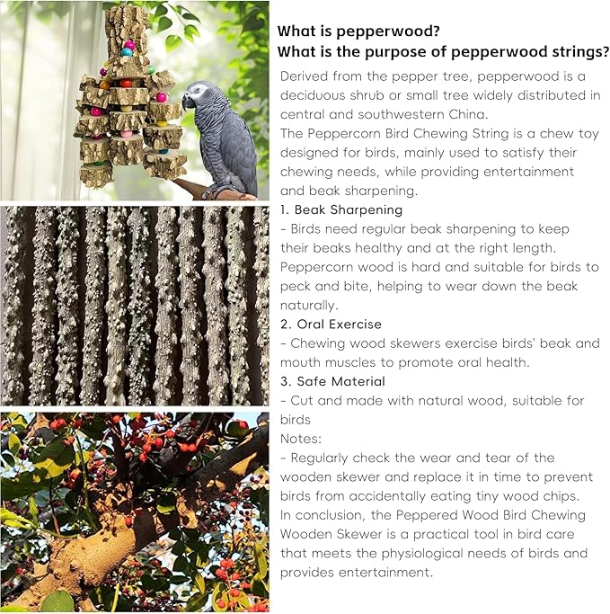 PINVNBY Macaw Toys, Extra Large Parrot Toys, Natural Wood Bird Chewing Toys for Large Birds Parrots African Grey Macaws Cockatoos Parkeets Eclectus Amazon Parrots-Mewly Pet