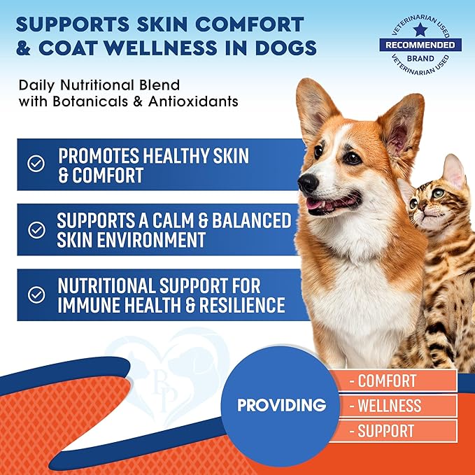 Natural Cats & Dogs Yeast Infection Anti Itch Treatment - Itchy Ears, Skin & Allergy Symptoms Relief - Reduces Inflammation & Relieves Irritation - Herbal Medicine Supplement Drops-Mewly Pet