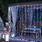JMEXSUSS 300 LED 9.8x9.8Ft Curtain Lights Indoor with Remote, White Christmas Lights Plug in, 8 Modes White String Lights for Bedroom Wall Wedding Reception Dorm Party Backdrop Window Outdoor Decor
