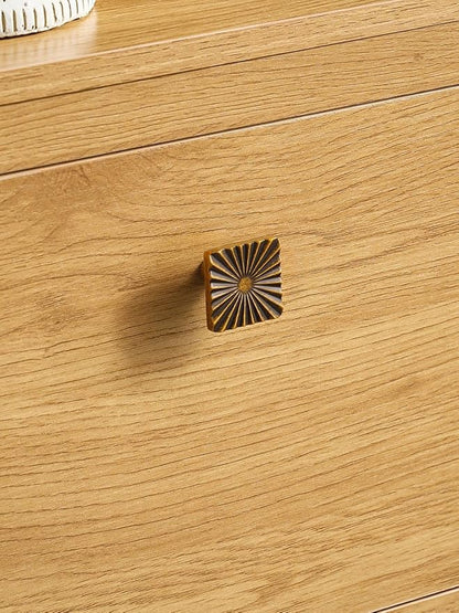 2 Pack Antique Brass Cabinet Knobs Square Vintage Drawer Pulls Bathroom Dresser Handles Hardware Zinc Alloy
