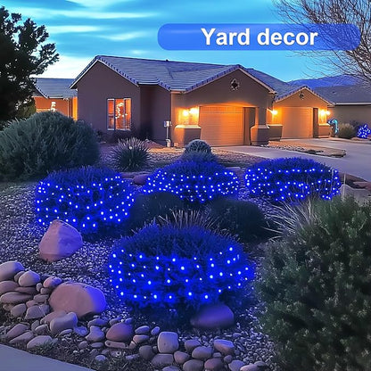 JMEXSUSS 8 Pack 50 LED Blue Fairy Lights Battery Operated Halloween Christmas Decorations