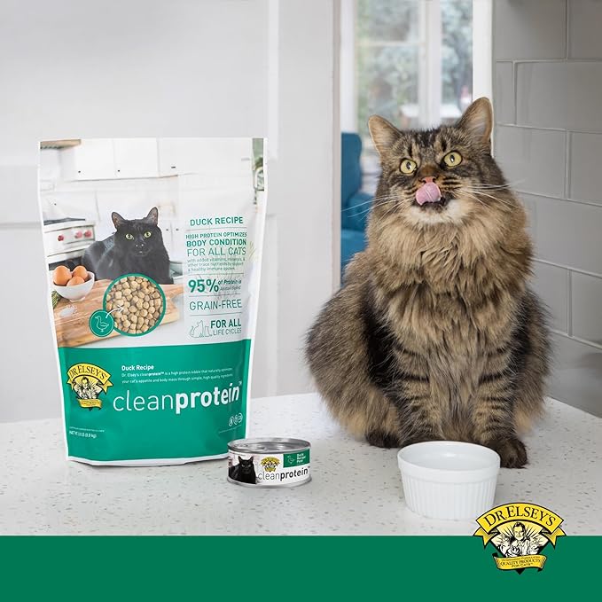 Dr. Elsey's cleanprotein Duck Recipe Wet Cat Food Case of 24, 2.75 oz Canned Food-Mewly Pet