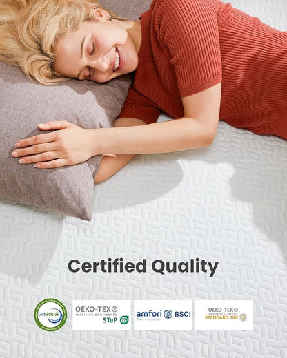 Dreamsmith Twin Mattress Topper - 3 Inch Cooling Gel Memory Foam Mattress Pad for Pressure Relief, Bed Topper with Removable Washable Soft Cover Non-Slip, CertiPUR-US & Oeko-Tex Certified
