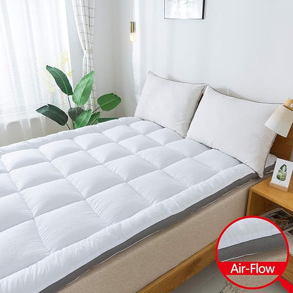 Mattress Topper Twin & Mattress Pad Protector - Quality Plush Luxury Down Alternative Pillow Top - 2inch Extra Thick Mattress Cover(39"x75")