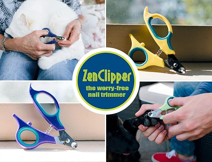 Zen Clipper Pet Nail Clipper for Dogs – Dog Nail Trimmer for Safer Grooming Care - Clean, Quiet, and Easy-to-Use Stainless Steel Claw Trimmer - (3mm Hole)-Mewly Pet