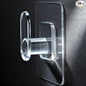DELITON Clear Cute Storage Hooks, 10 Packs, Adhesion - Stick on Wall for Bathroom Towel&Hanging Robe, Coat