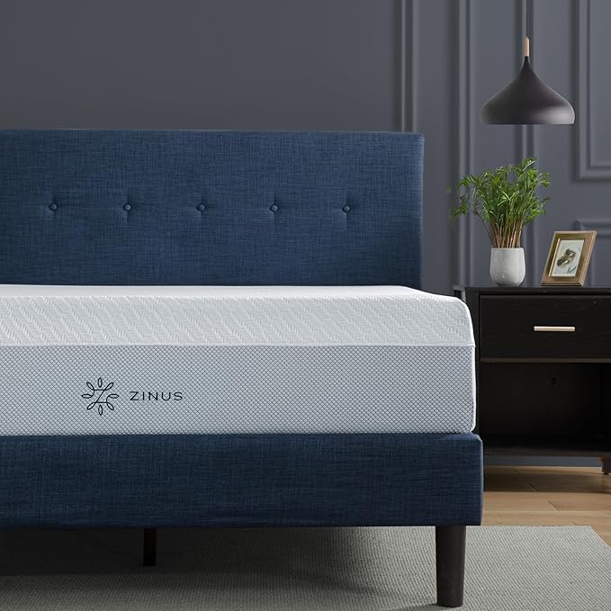 ZINUS 12 Inch QUADCOOL Memory Foam Mattress, King, Cool to Touch Soft Knit Cover, Cooling Gel Infusion, CertiPUR US Certified