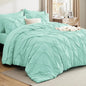 Bedsure California King Comforter Set - Bed in a Bag Cal King Bedding Set 7 PCS, GentleSoft™ Pintuck Bed Set Gift for Family, Pinch Pleat Mint Green Comforter with Sheets, Pillowcases & Shams