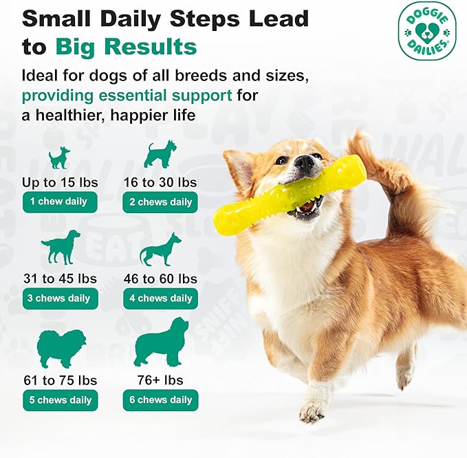 Doggie Dailies Probiotics for Dogs, Advanced Probiotics with Prebiotics, Promotes Digestive Health, Supports Immune System & Overall Health, Duck Flavor, 225 Chews-Mewly Pet