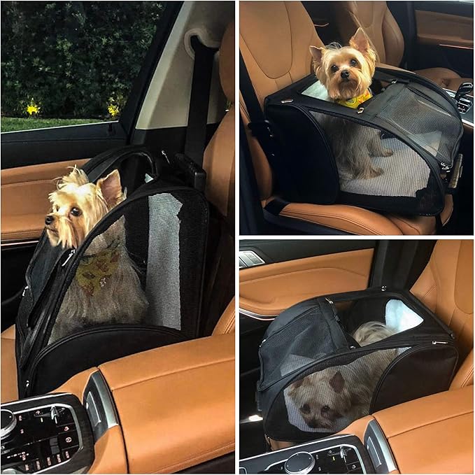 KOPEKS Deluxe Backpack Pet Travel Carrier with Double Wheels for Pets up to 10 Pounds - Black - Approved by Most Airlines-Mewly Pet