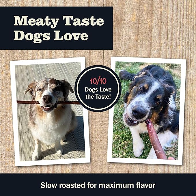 Redbarn Pet Products All Natural 8-12" Bully Sticks for Medium/Large Dogs - Healthy Long Lasting Chews Variety Party Pack - 100% Beef Single Ingredient Low Odor Rawhide Free - 1lb - Packaging May Vary-Mewly Pet