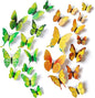 24pcs 3D Vivid Special Man-Made Lively Butterfly Art DIY Decor Wall Stickers Decals Nursery Decoration, Bathroom Décor, Office Décor, 3D Wall Art, 3D Crafts for Wall Art Kids Room Bedroom