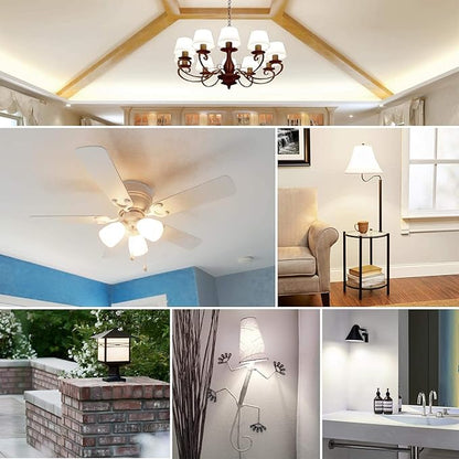 Cotanic 8 Pack A15 LED Ceiling Fan Light Bulbs 4000K Natural Daylight, 6W Small Light Bulb for Chandelier 60W Equivalent, E26 Standrad Base, 600lm, CRI 80+, Non-Dimmable