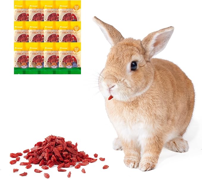 Niteangel Goji Berries Rabbits Snack Treats: 12pcs Natural Chew Toys for Bunny Chinchilla Guinea Pigs and Other Small Animals-Mewly Pet