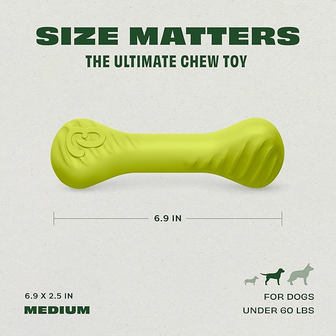 Benebone Natural Rubber Dog Bone Chew Toy, Natural Rubber-Mewly Pet