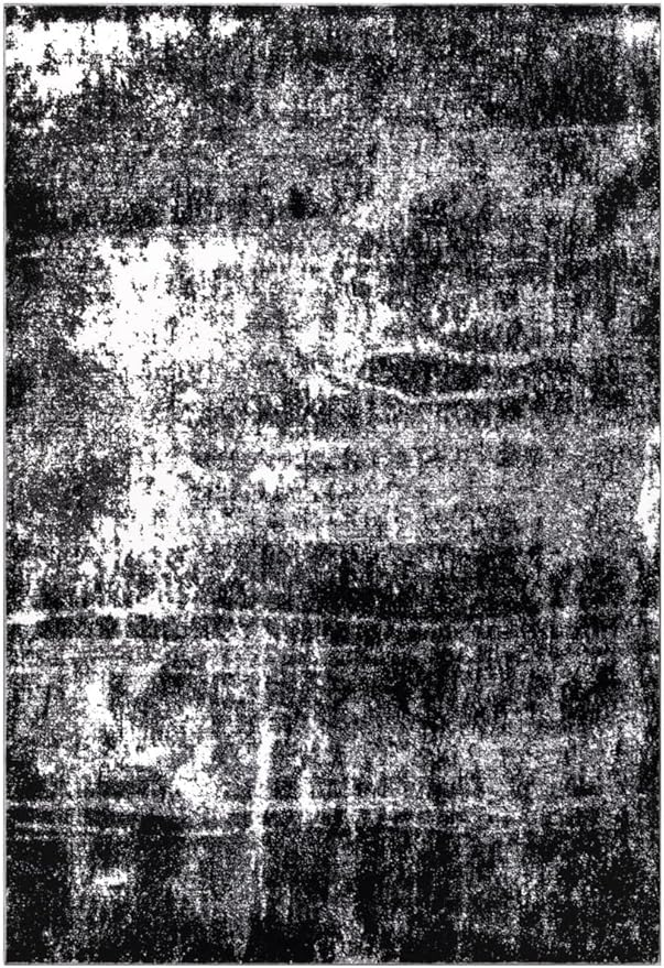 Keen Home Design Area Rugs - 3x5 Non-Shedding, Abstract Rugs for Kitchen, Living Room, Bedroom, Dining Room, Entryway - Size: 3' x 5', Abstract Black