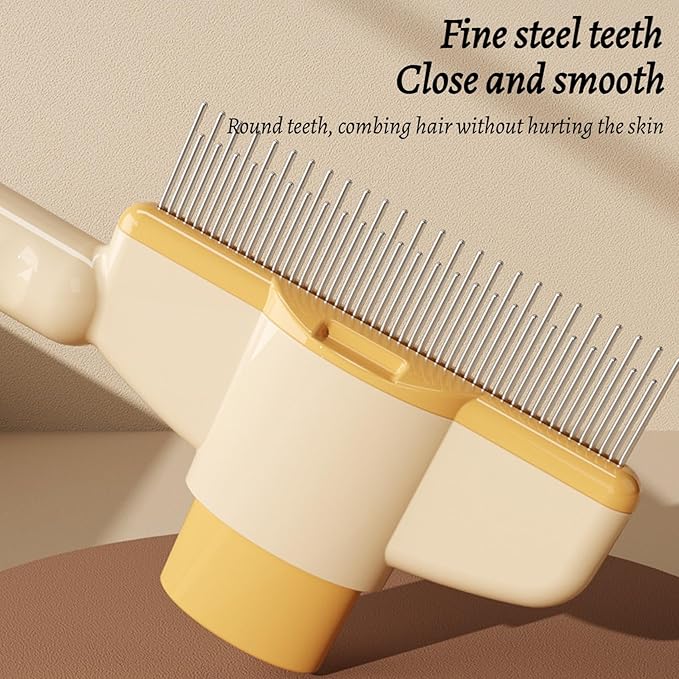 2 Pcs Brush for Cats, brush Cat Comb, Avatore brushs-Removes Fur & Relieves Pain, Upgrade Dog and Cat Hair Removal with Release Button, Multi-function Grooming Brushs for Short&Long Cats-Mewly Pet