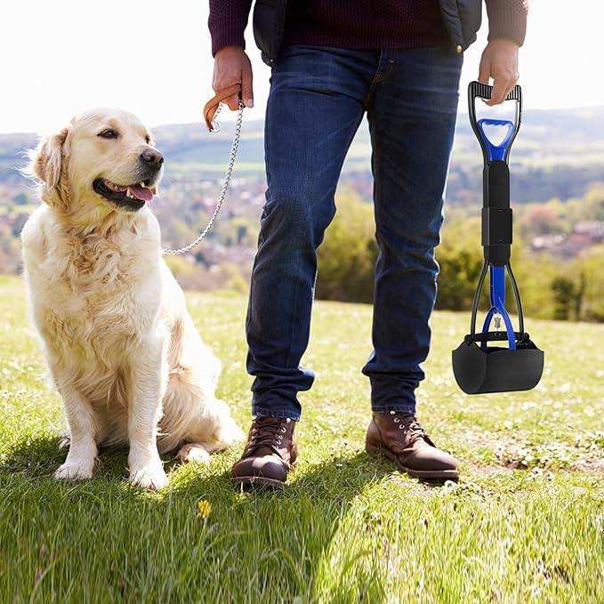 UPSKY Pooper Scooper for Large Small Dogs, Folding Dog Poop Scooper, Durable Spring and Premium Materials，Easy to Use for Grass, Dirt, Gravel Pick Up Shovel-Mewly Pet