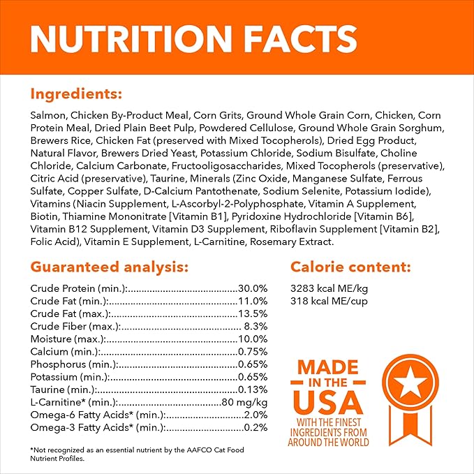 IAMS Proactive Health Indoor Weight Control & Hairball Care Adult Dry Cat Food, Salmon Recipe, 7 lb. Bag-Mewly Pet