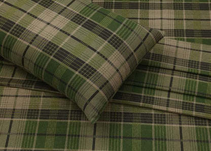 RUVANTI Flannel Sheets King Size - 100% Cotton Brushed King Size Sheets Set - Deep Pockets 16 Inches Bed Sheets - All Seasons Breathable & Extra Soft - Warm & Cozy, 4 Piece, DNA Plaid