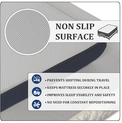 Foamma 5" x 30" x 75" Gel Memory Foam Mattress for RV with Water Resistant Organic Cotton Cover, Firm High Density Foam Base, USA Made, CertiPUR-US Certified