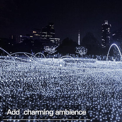 suddus 33ft 100 LED Outdoor String Lights, White Fairy Lights Battery Operated with Remote, Led Twinkle Lights for Bedroom, Backyard, Wedding, Tree, Mason Jar, Wall, Centerpiece, Christmas