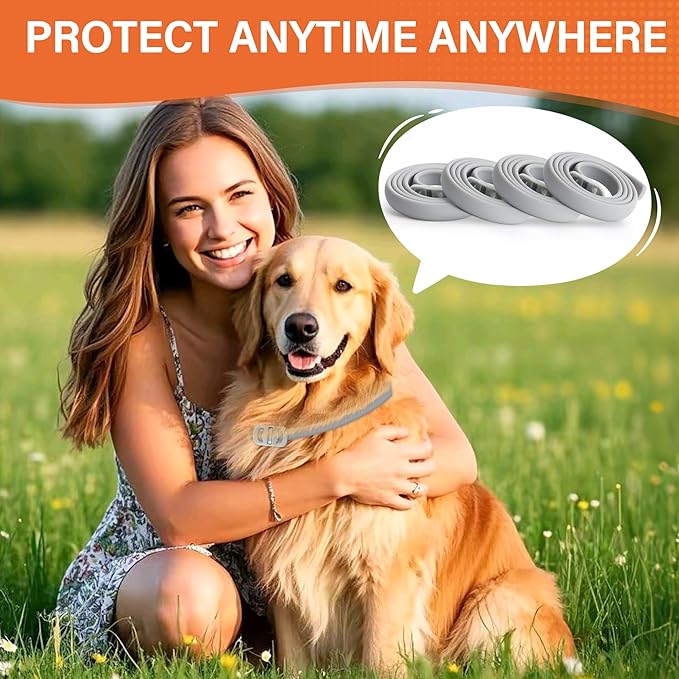 4 Pack Flea and Tick Collar for Dogs - 25" Adjustable Collar Fits Dogs, Long-Lasting 24-Month Protection for Small, Medium, and Large Dog – Waterproof Flea Tick Prevention-Mewly Pet