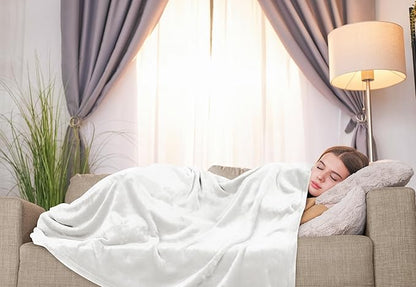 Utopia Bedding Fleece Blanket Twin Size White 300GSM Luxury Anti-Static Fuzzy Soft Microfiber Bed Blanket (60x80 Inch)