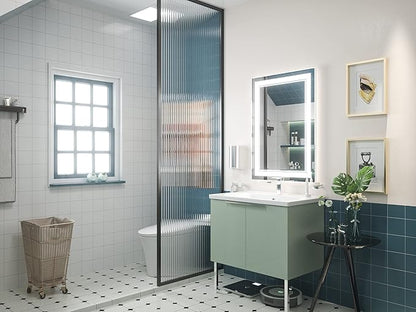 Keonjinn LED Mirror for Bathoom 20 x 28 Inch, Bathroom Mirror with Front Lights, Shatter-Proof Tempered Glass, UL-Listed LED Driver, Anti-Fog, Dimmale 6000K, Easy Installation(Horizontal/Vertical)