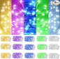 Christmas Fairy String Lights,15 Packs 20 LEDs Battery Operated 6.6FT Silver Copper Wire Starry String Light for DIY Bottle Jars Costume Wedding Party Easter Table Decorations (5 Colors)