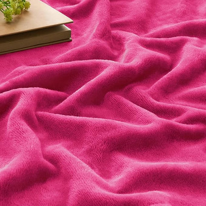 BEDELITE Fleece Blanket Hot Pink Throw Blanket for Couch & Bed, Luxury Plush Cozy Fuzzy Blanket 50" x 60", Super Soft Warm Lightweight Throw Blanket for Travel Camping