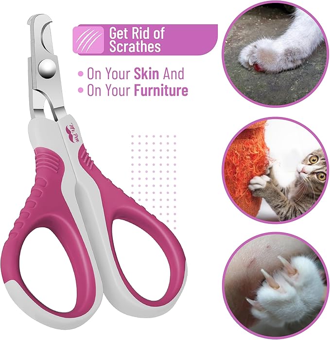 Mr. Pen- Cat Nail Clipper, Violet, Cat Nail Trimmer, Cat Nail Clippers, Cat Claw Clippers, Cat Clippers for Nails, Pet Nail Clippers, Kitten Nail Clipper, Small Dog Nail Clipper Cat Claw Trimmer-Mewly Pet