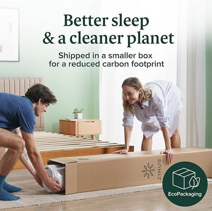 ZINUS 12 Inch California King Green Tea Memory Foam Mattress [New Version], Fiberglass free, Medium Firm Feel, Zoned Pressure Relief, Certified Safe Foams & Fabric, Mattress in A Box