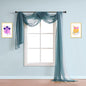 Warm Home Designs 24 Feet Long Dusty Blue Sheer Window Scarf. These XXL Length Valance Scarves 54 X 288 Inches in Size. Great as Bed Canopy or Wedding Arch Draping Fabric. AM Dusty Blue 288"