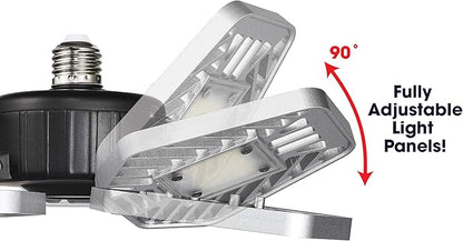 Ontel Beyond Bright LED Garage Light - Ultra-Bright, White Light that is Energy Efficient, Durable, Long-Lasting and Easy to Install (Pack of 4)
