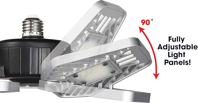 Ontel Beyond Bright LED Garage Light - Ultra-Bright, White Light that is Energy Efficient, Durable, Long-Lasting and Easy to Install (Pack of 2)
