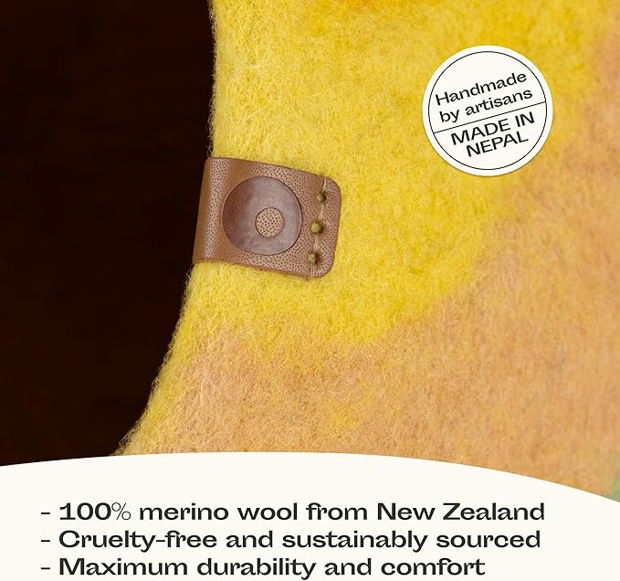 MEOWFIA Cat Cave – Premium Felt Cat Bed for Indoor Cats, Handmade 100% Merino Wool (Large, Tucson Sunset)-Mewly Pet