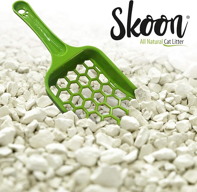 Skoon Cat Litter Pooper Skooper (1 Pack) - Wide Opening, Non-Clumping Litter Box Sifter Removes Solids Without Wasting Pebbles-Mewly Pet