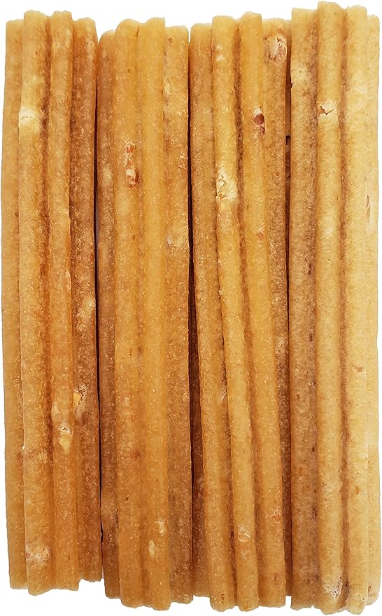 Himalayan Dog Chew Churro Yak Cheese Dog Chews, 100% Natural, Long Lasting, Gluten Free, Healthy & Safe Dog Treats, Lactose & Grain Free, Protein Rich, Real Peanut Butter Flavor, 4 Churros Per Pouch-Mewly Pet
