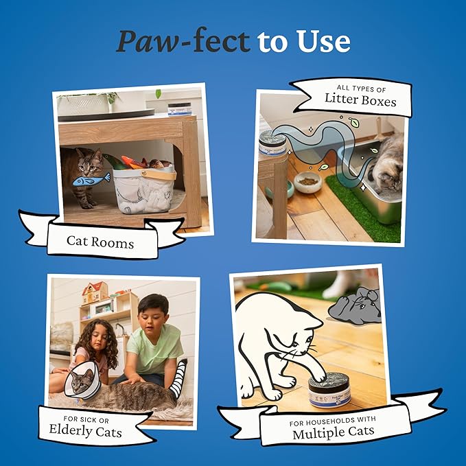 Fresh Wave Odor Removing Litter Box Gel, 7 oz. |Pack of 2 | Safer Pet Odor Eliminator for Home and Litter Box Area-Mewly Pet