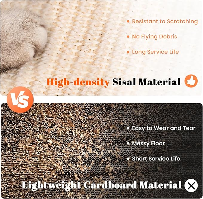 Cat Scratcher, Cat Natural Sisal Scratching Pad, Kitten Interactive Toy with Ball Track Spring Ball for Chasing Hunting Mental Physical Exercise Puzzle-Mewly Pet