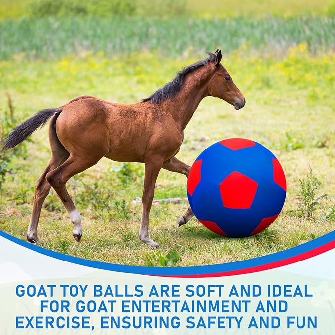 30inch Giant Herding Ball with Cover Anti Burst Ball Please Watch VCR for How to Inflation Horse Toys for Horses Stall Entertainment Play, Pump Included (Classic)-Mewly Pet