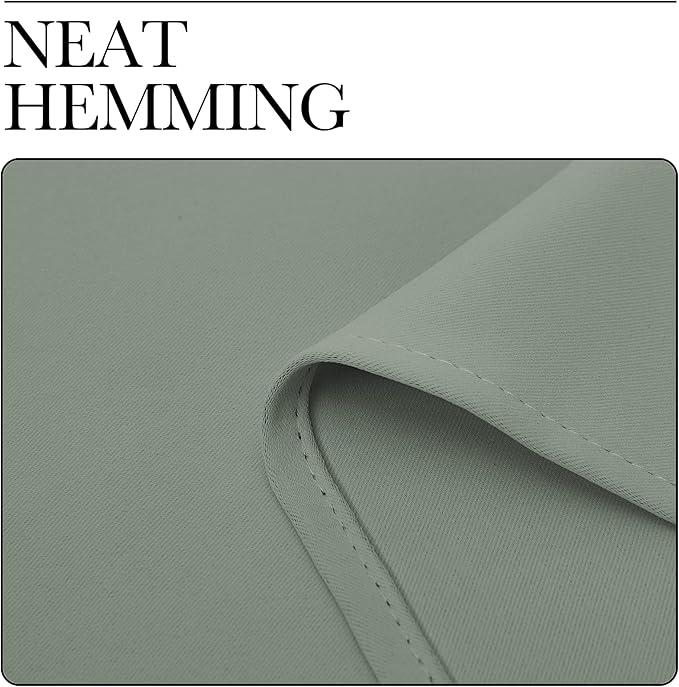 NICETOWN Greyish Green Curtains for Sliding Glass Door, 84 inch Long, Grommet Single Curtain Panel, Sound Reducing Blackout Curtains for Bedroom/Doorway Living Cabin (1 Panel, 8.3ft Wide by 7ft Long)