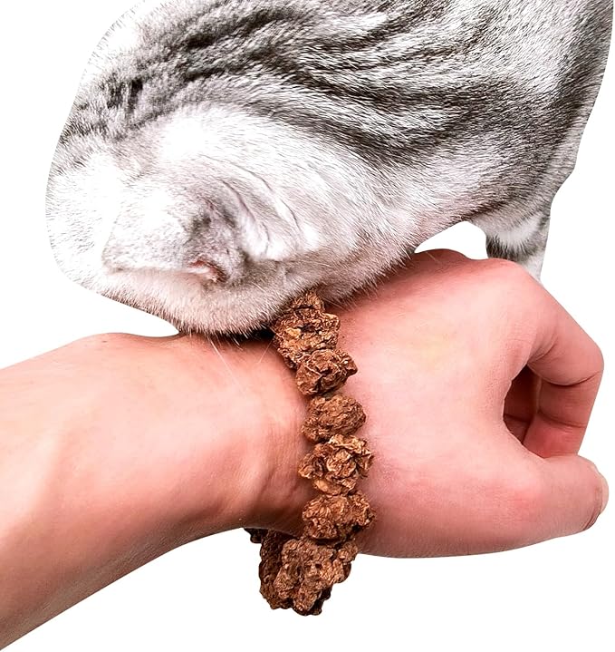 Natural Silvervine Gall Fruit Cat-Attracting Bracelet,Interactive Cat Toy for Relaxing and Teething, Catnip Alternative (Small Gall Fruit)-Mewly Pet