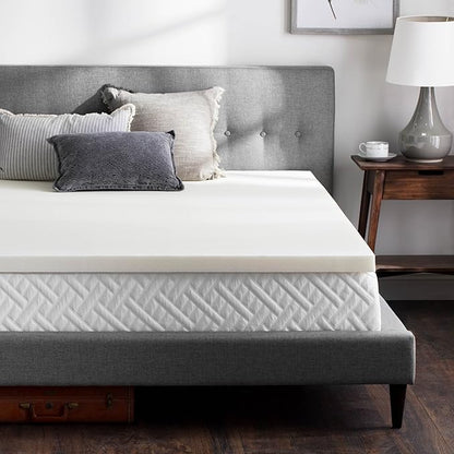 WEEKENDER 2 Inch Memory Foam Mattress Topper - California King,White