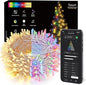 BrizLabs Smart Christmas Lights, 115FT 300 LED Fairy String Lights with App/Voice Control, Warm White & Multicolor Color Changing Christmas Tree Light Dimmable Xmas Light for Outdoor Indoor Xmas Decor