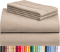 LuxClub 4 PC California King Sheet Set, Breathable Luxury Bed Sheets, Deep Pockets Wrinkle Free Cooling Sheets Machine Washable Hotel Bedding Silky Soft - Light Khaki Cal King