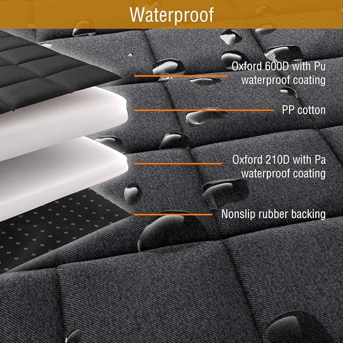 Active Pets Dog Car Seat Cover, Waterproof Front Seat Protector for SUV Truck Sedan, Pet Safety Travel Comfort System with Universal Fit, Pink-Mewly Pet